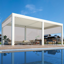 EROMMY 12x20 Large Aluminum Pergola with Louvered Canopy – White-Erommy
